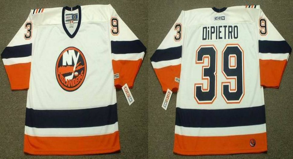 2019 Men New York Islanders #39 Dipietro white CCM NHL jersey->new york islanders->NHL Jersey